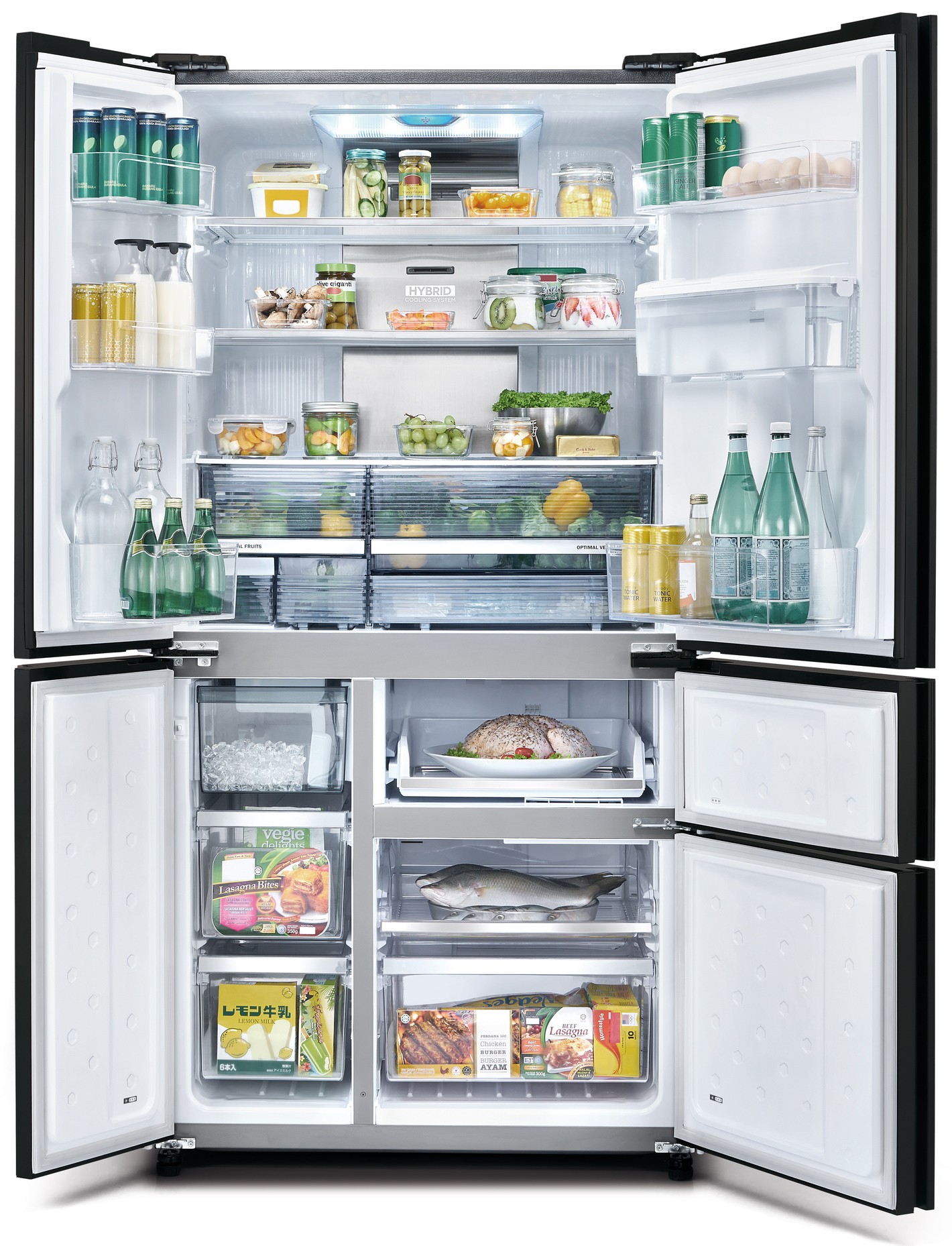 Холодильник Шарп двухдверный высотой 190